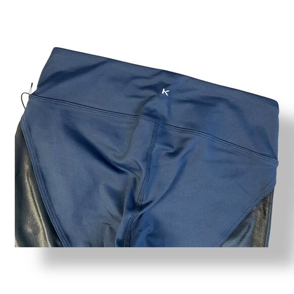 KORAL Activewear Leggings NWT H2O Luxury Compression Workout Pants Blue‎ Black S - Picture 7 of 12